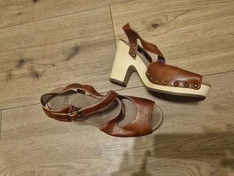 Kožené drevákové sandále ugg veľ.37, 37