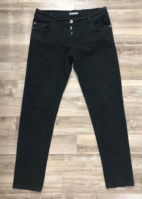 Dámske ľahučké tenké čierne nohavice, l