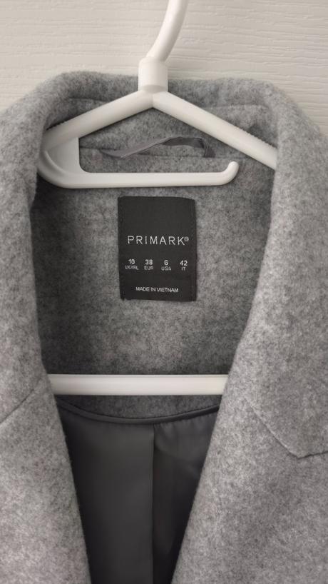 Šedý dámsky kabát 38, primark,m