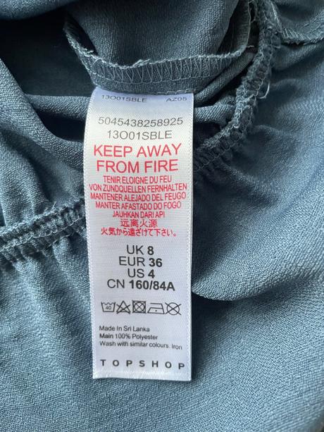 Modra volanova bluzka topshop, topshop,36