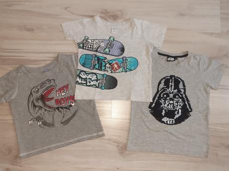 Tričká s krátkym rukávom 104 - 110 3 ks, dopodopo,104