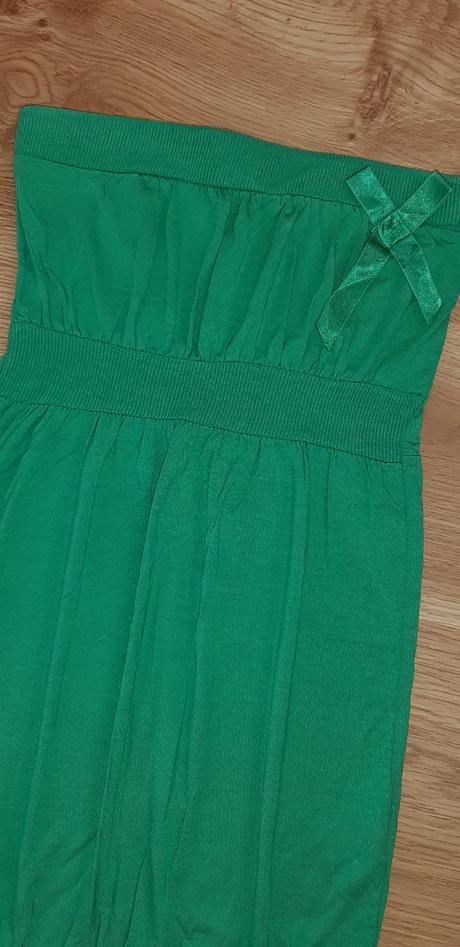 Zelené minišaty s mašľou xs / s, new look,36