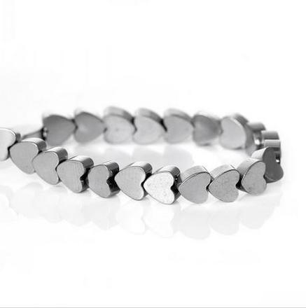 Hematitové srdiečka čierne 8 mm, 