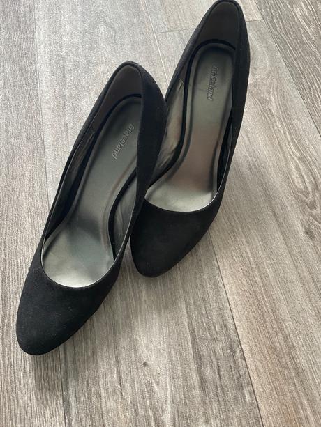 Semišové elegantné čierne lodičky, graceland,40