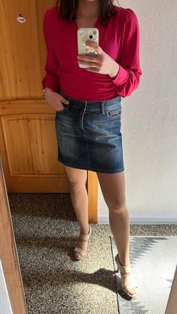 Riflová sukňa, h&m,38