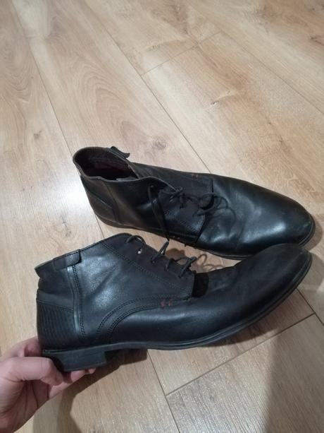Čierne kožené topanky, 45