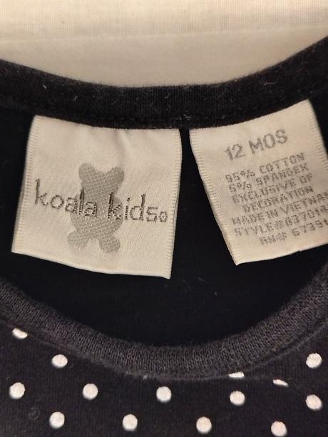 Dievčenské bodkované  šaty, koala kids, 74-80 cm, 80