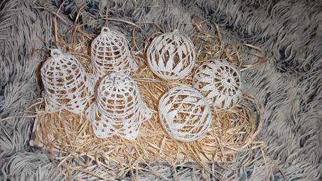 Hačkované vianočné ozdoby, 