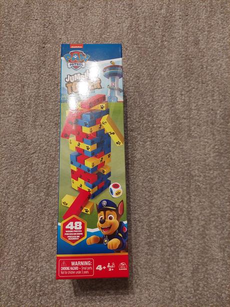 Veža jenga paw patrol top stav, 