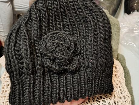 Dvojito pletená čiapka baret,