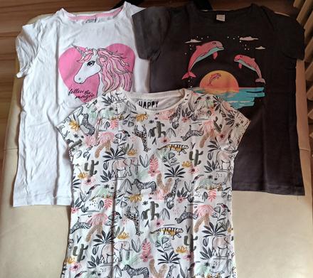 Tričká 3 ks, dopodopo,128