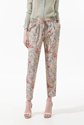 Kvietkavé nohavice zn. zara, zara,xs