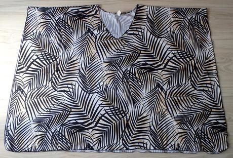 Voľná tunika/blúzka, hnedo/čierno/biela, v.2xl/3xl, xxl