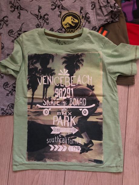 Trička s krátkym rukavom/bez rukávov 14ks, f&f,128