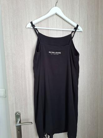 Cierne saty retro jeans, m