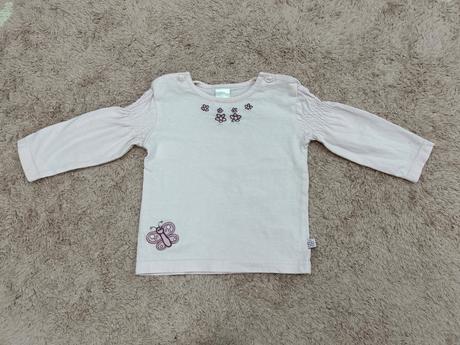 Tričko s kvietkami a motýlikom, 68
