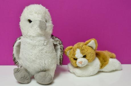 Mačka a sova plyšové, 