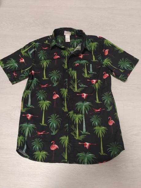 Moderná košeľa s plameniakmi., h&m,146