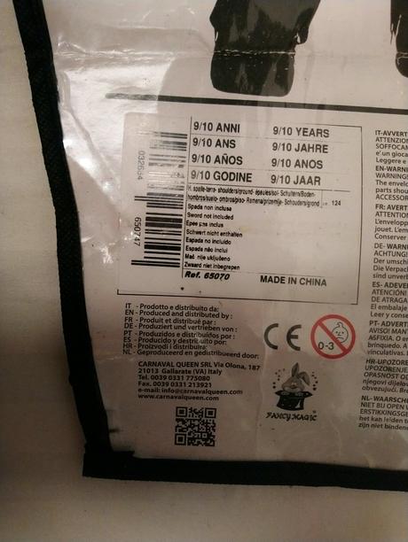 4-dielny kostým zombie pirát, cripta, 134-146,