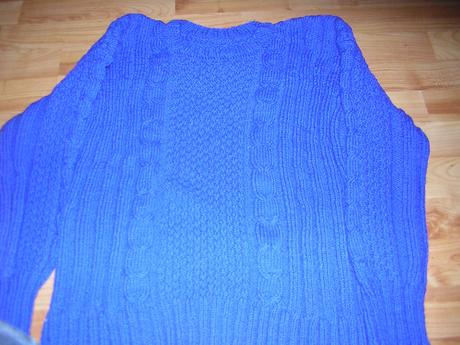 Ručne štrikovaný pulover + rolák grátis, xl