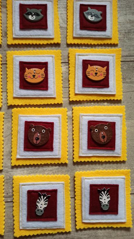 Látkové pexeso so zvieratkami - filc,