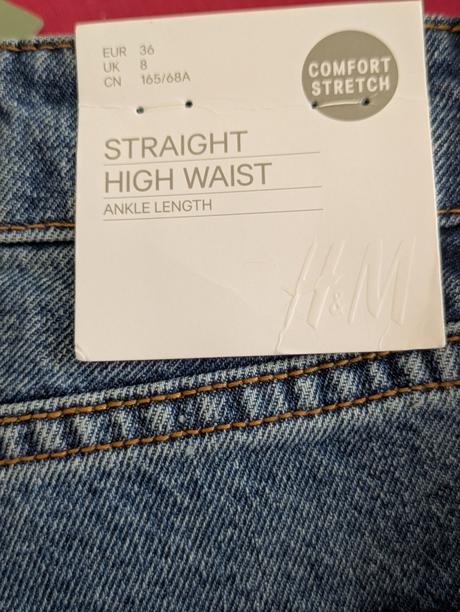 Roztrhané rifle s vysokým pásom, h&m,s