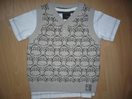 Opičková vesta  s tričkom next, next,86