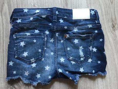 Šortky hviezdička 6-7 rokov, h&m,122