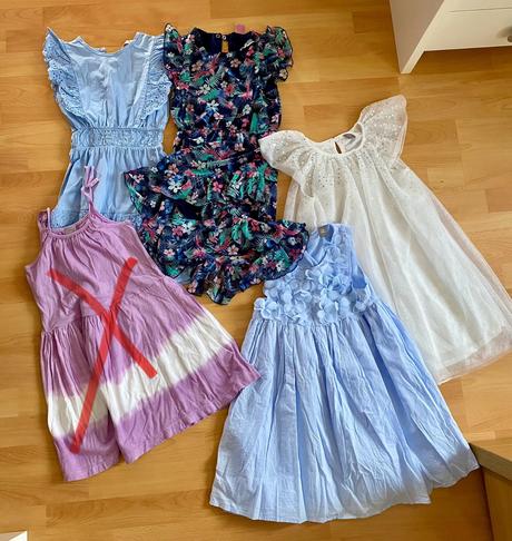 Šaty letné 7ks 122-128, 128