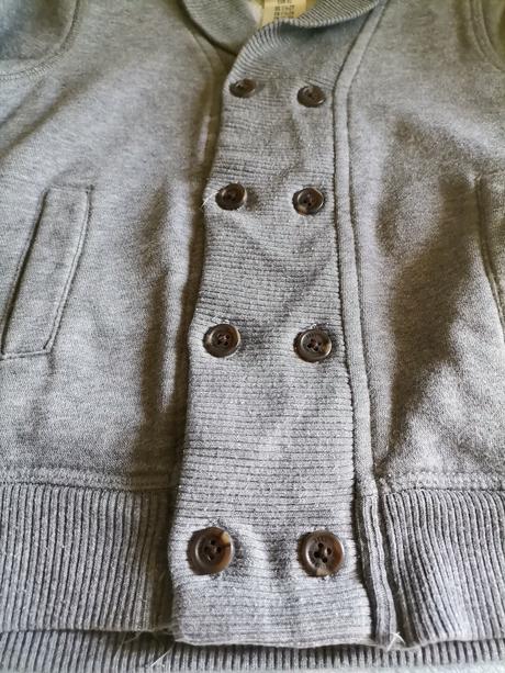 Šedý svetrík na gombíky 92, h&m,92