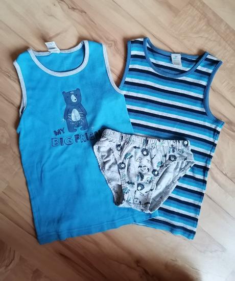 2x tielko + slipky 98/104, topomini,98