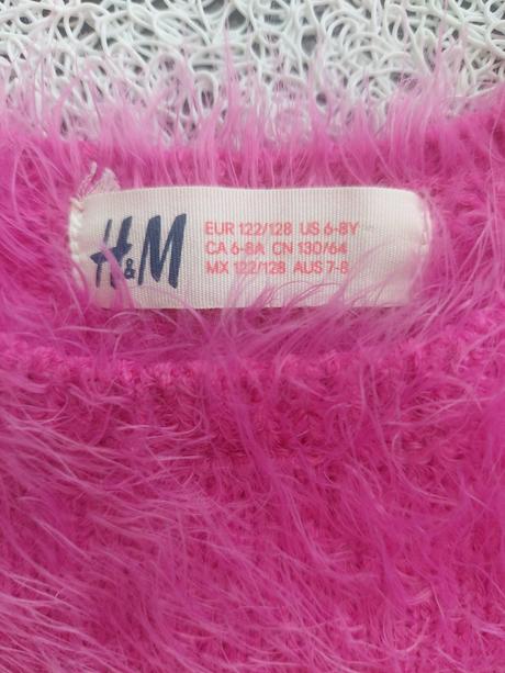 Chlpatučký pulovrík 122/128, h&m,122