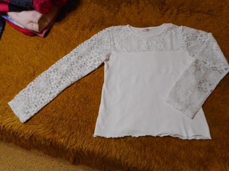 Dievčenské biele tričko na príležitosti 134cm, 134