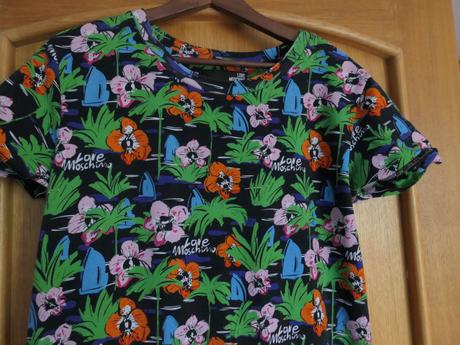 Love moschino ikon damske letne top saticky m/l, moschino,m