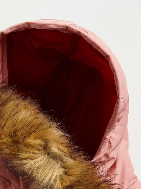 Prešívaná predĺžená bunda s kožušinou reserved, reserved,116 / 122 / 158 / 164