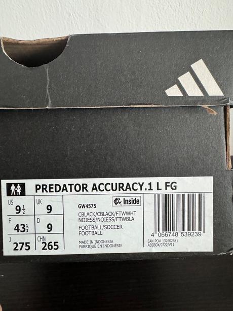 Kopačky adidas predator uk 9, adidas,43