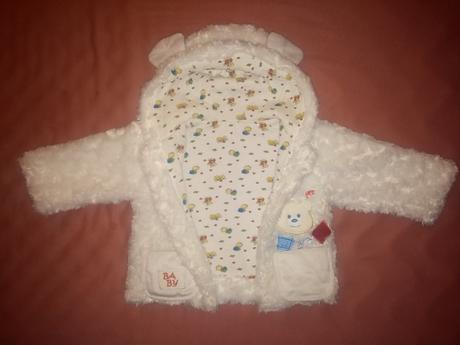 Teplucka chlpata bundicka s kapucou, baby,68