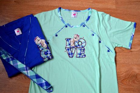 Kojenecká nočná košeľa so županom, vienetta secret,l - xxl