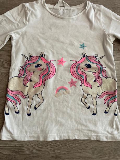 Pekné tričko s jednorožcom, h&m,122