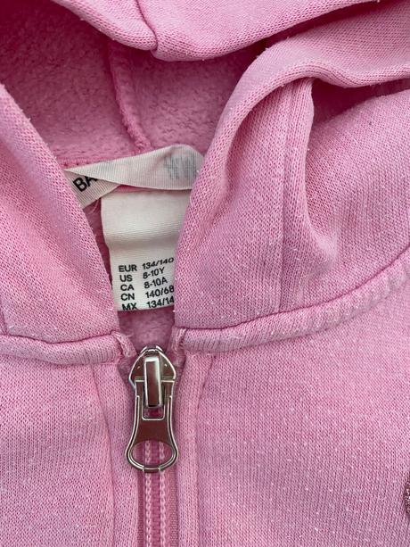 Ružová mikinka, h&m,134