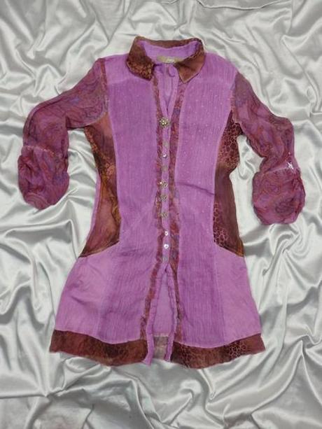 Luxusná predĺžená blúzka, s