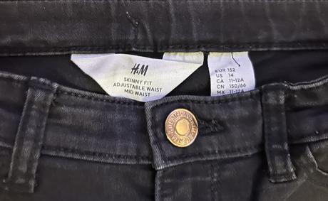 Rifle dievčenské, čierne, zn.h&m, veľ. 152, h&m,152