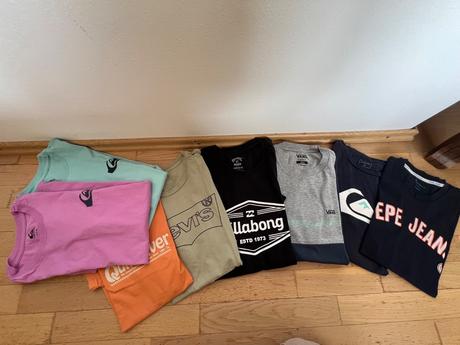 Tričká-pepe jeans, levis, billabong, quicksilver, s