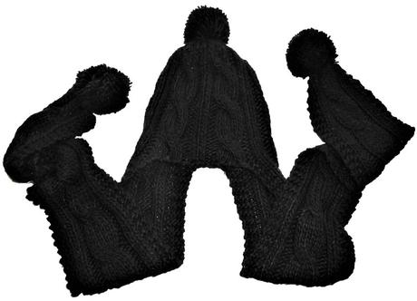 Pletená dámska čiapka so šálom 2v1, 