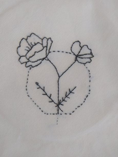 Vyšívaná taška- mak vlčí, 