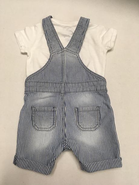 Krátke nohavice na traky s bodičkami 9-12 mes., f&f,80