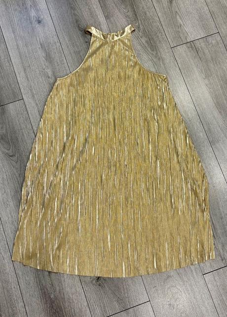 Zlaté plisované šaty v. s/m, mohito,m