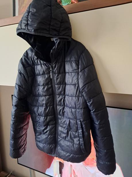 Tmavomodrá bunda v.152 h&m, h&m,152