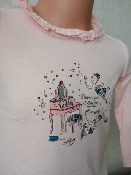 Dievčenské tričko s potlačou a fodričkami  (3 r.), sergent major,98