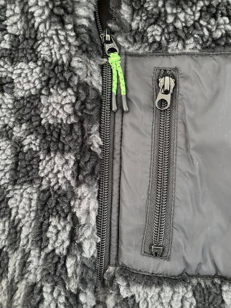 Kockovana fleecova bunda, h&m,146